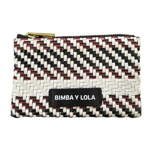 BIMBA Y LOLA woven mini wallet card purse New with tags dust bag